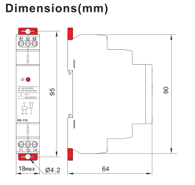 R8 Control Relay Intermediate Relay