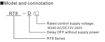 RT8 Timer Relay Delay Off Without Supply Voltage