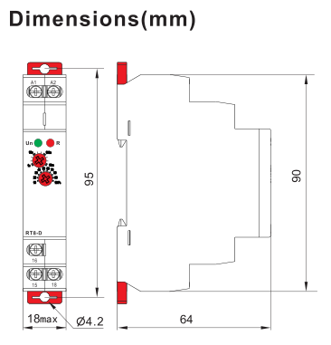 RT8 Timer Relay Delay Off Without Supply Voltage